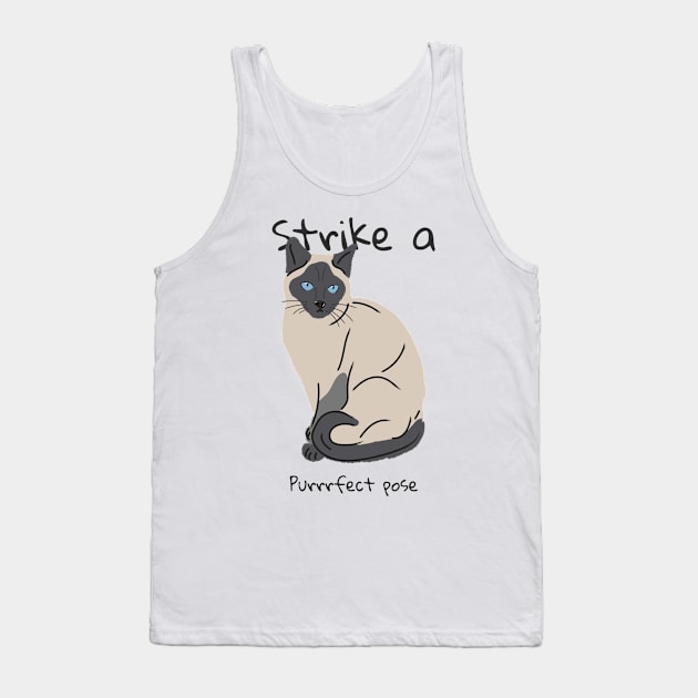 strike a  purrrfect pose Tank Top by aboss